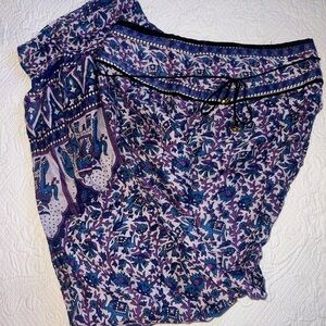 Blue and Purple Women's Genie Pants
